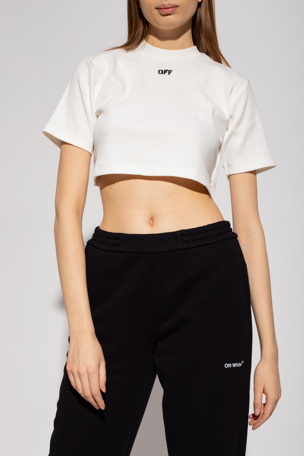 Off white discount brand crop top